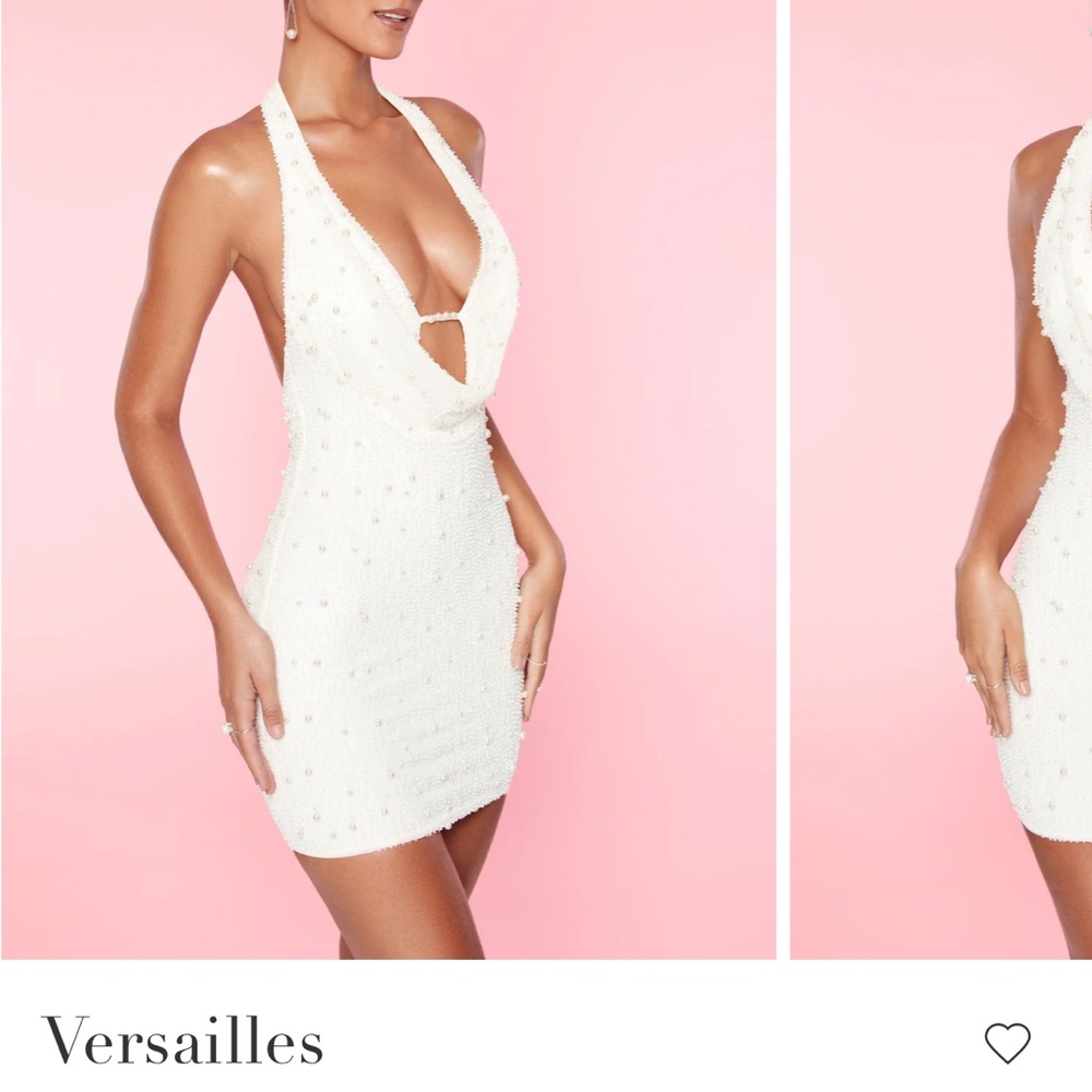 Oh Polly White Backless Halter Dress